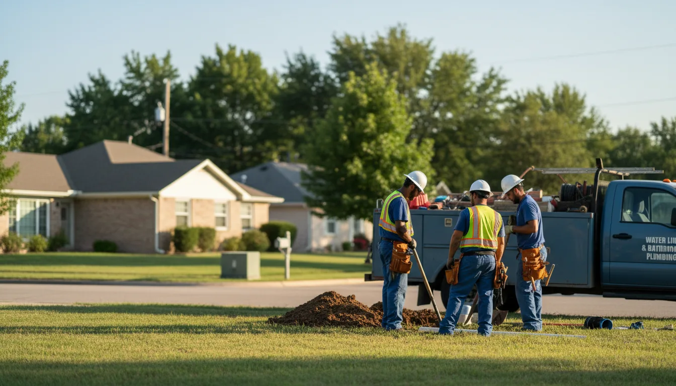 Residential water line and bathroom plumbing service in Midland, MI